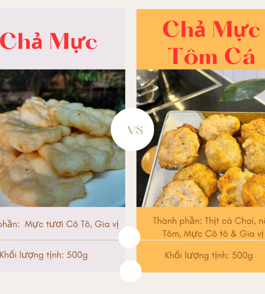 Combo 500g chả Mực thượng hạng & 500g chả cá Chai đặc biệt