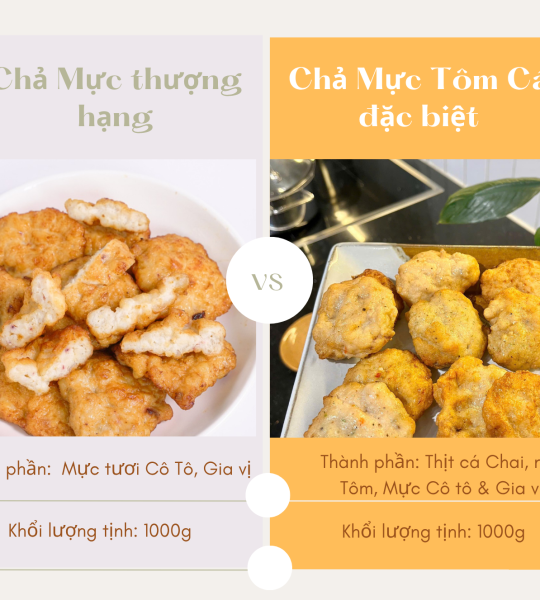 Combo 1kg chả Mực thượng hạng & 1kg chả cá Chai đặc biệt